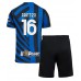 Maillot de foot Inter Milan Davide Frattesi #16 Domicile vêtements enfant 2024-25 Manches Courtes (+ pantalon court)